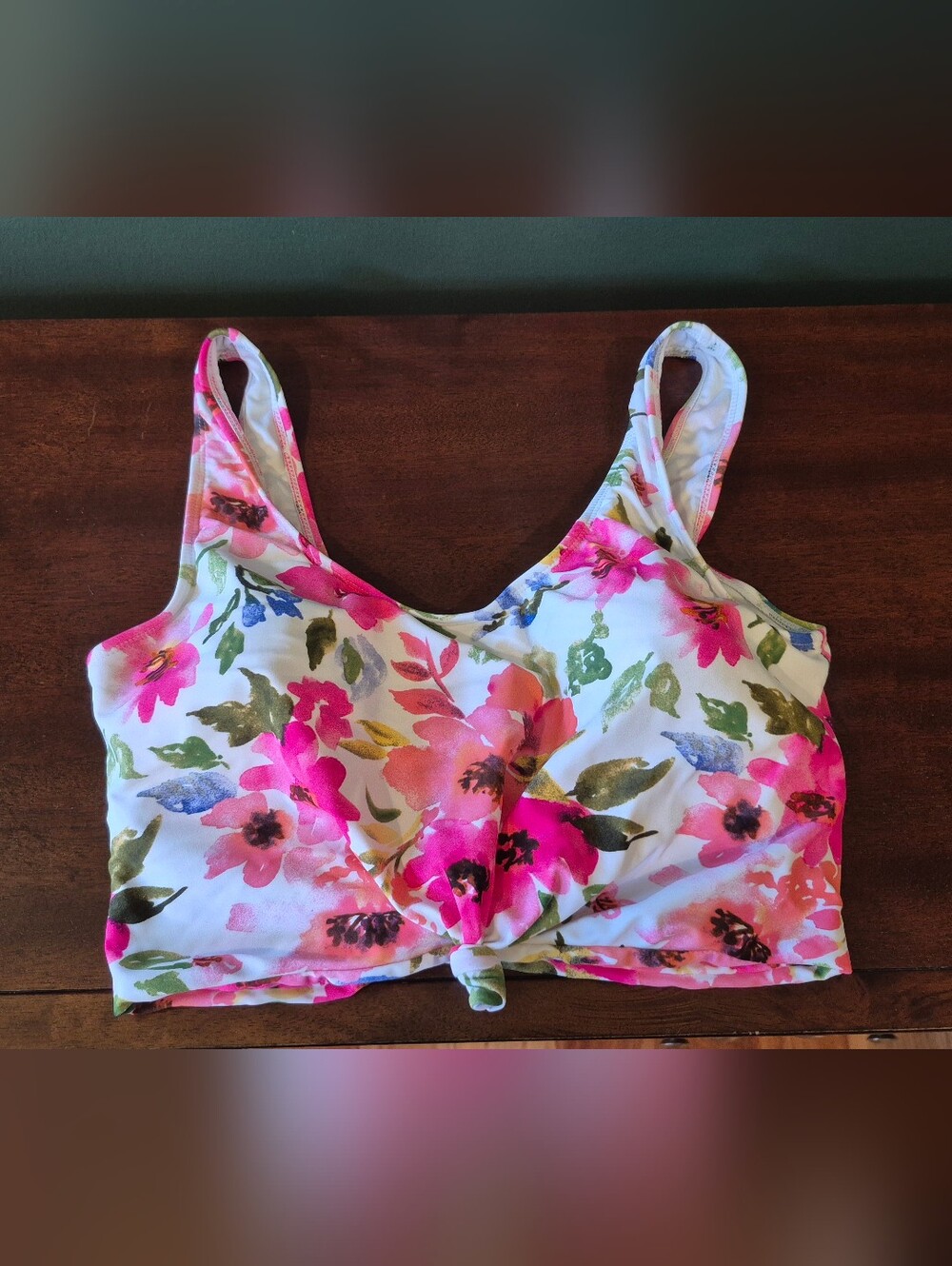 Coral Reef Pink Floral Top Size 12/14